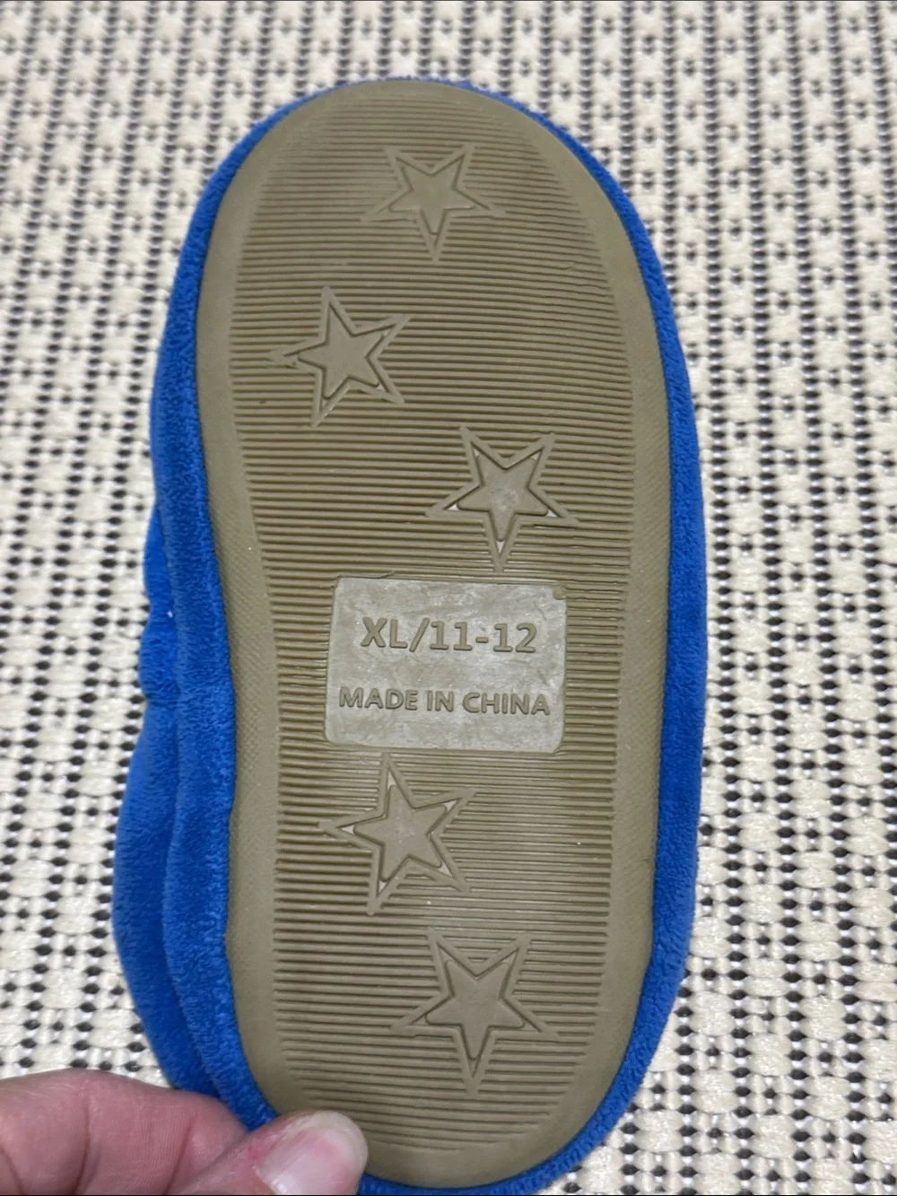 Blue Shark Plush Kids Slippers